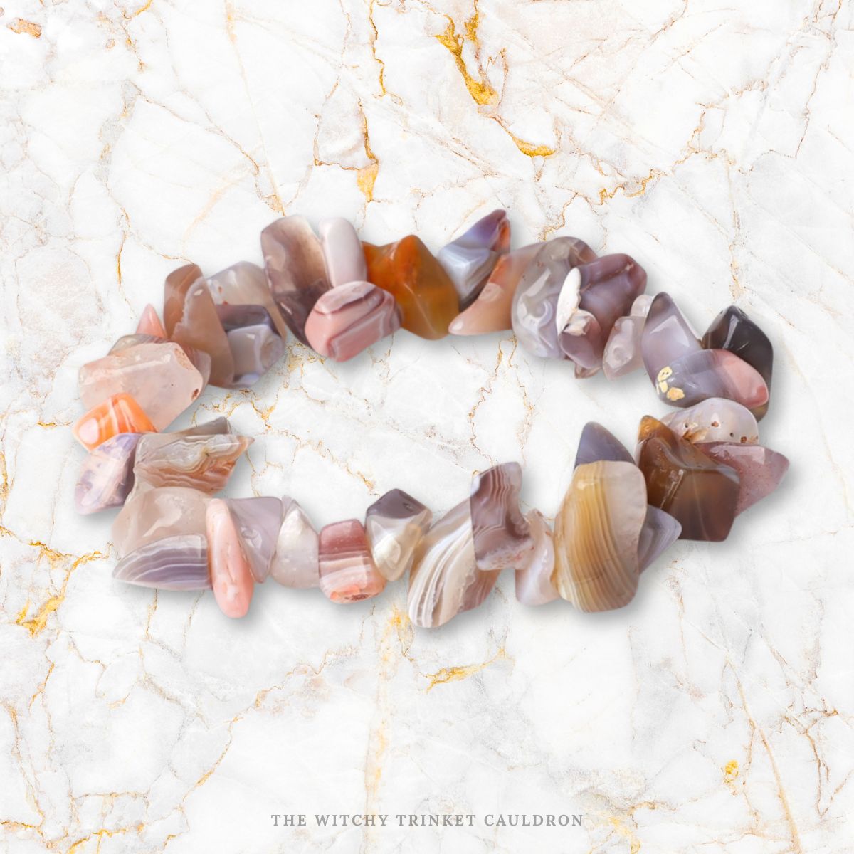 Chunky Persian Agate Chip Bracelet—Crystal Energy Jewellery