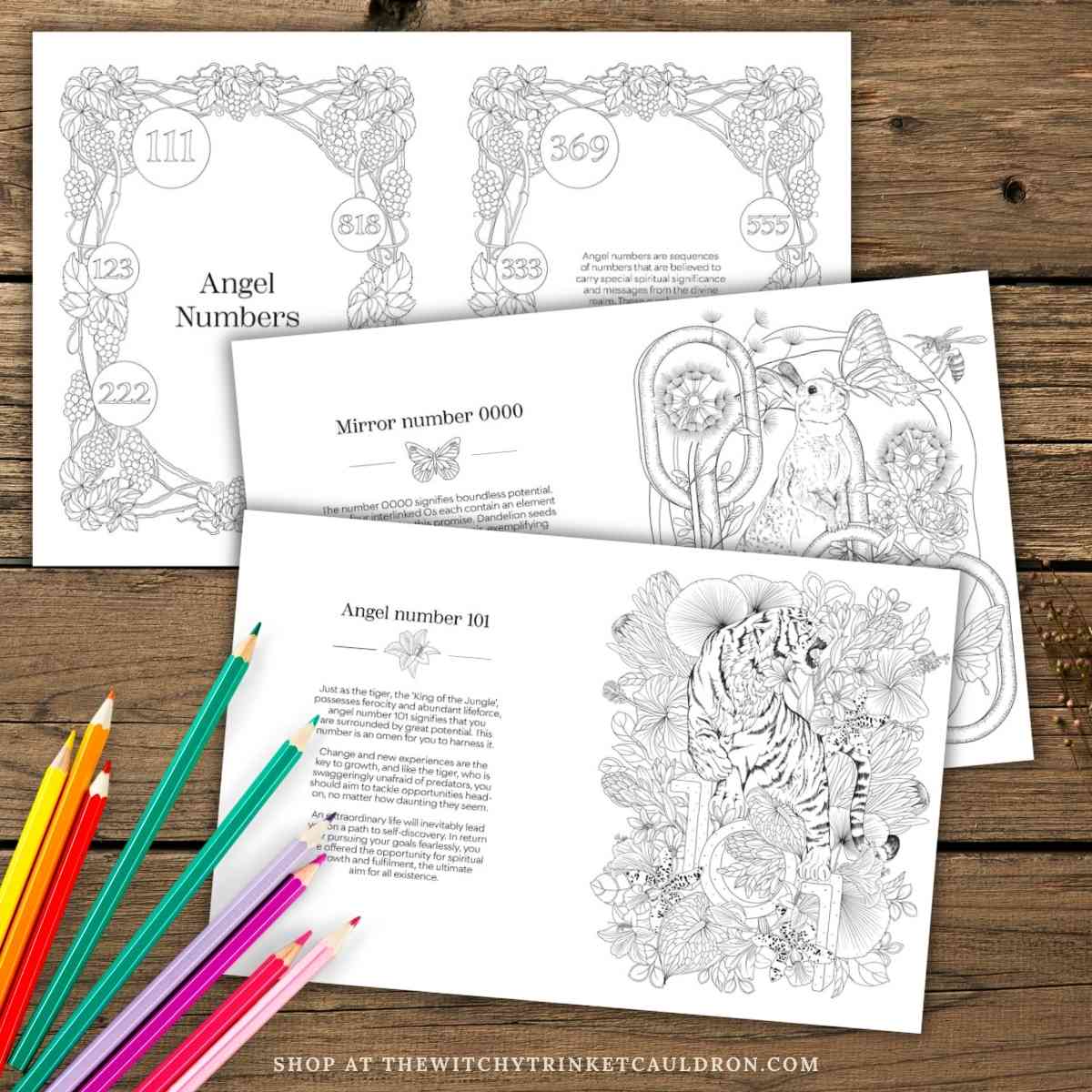 Angel Numbers Colouring—Discover the Wisdom of Numerology - Image 2