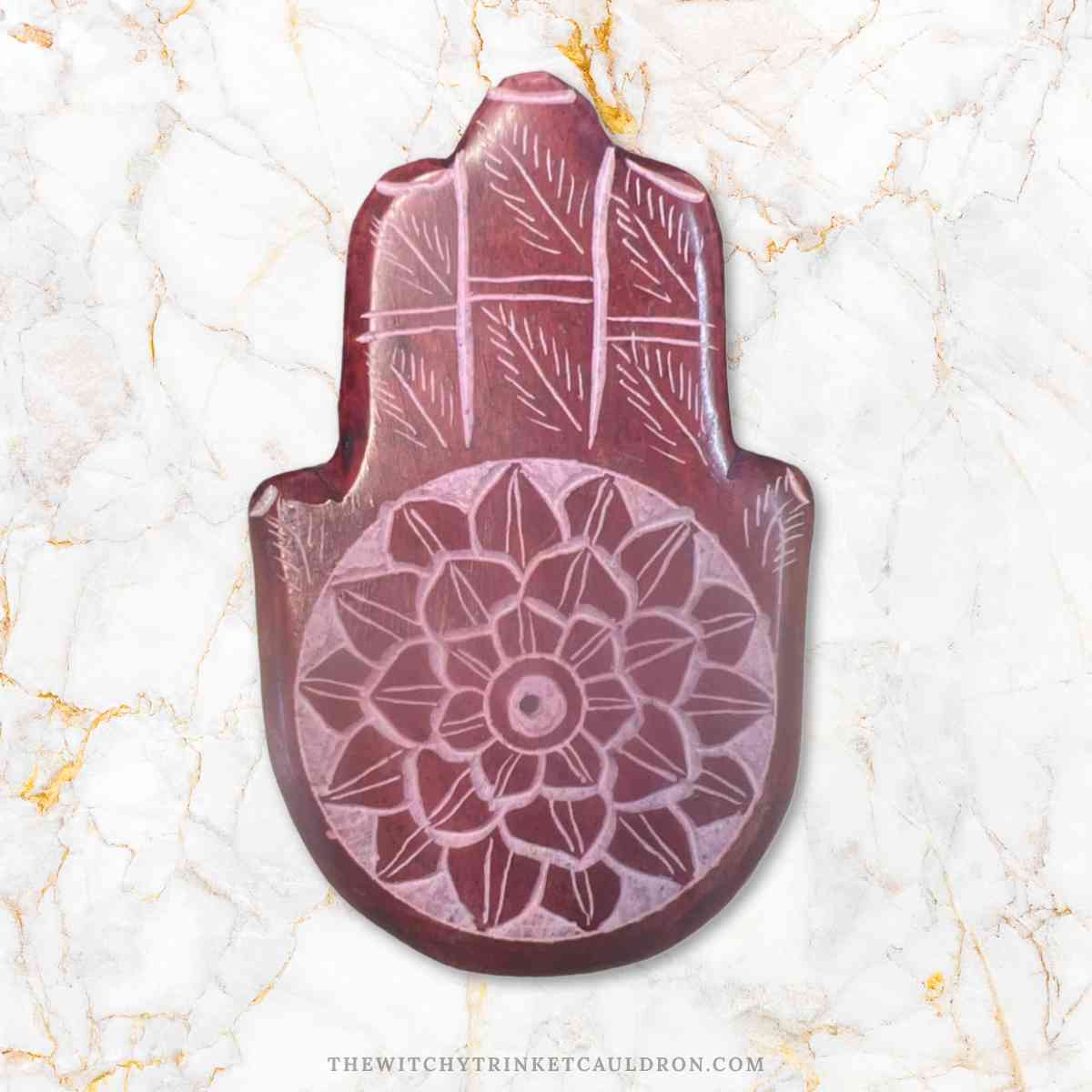 Soapstone Hand of Fatima Chakra Incense Holders - Image 15