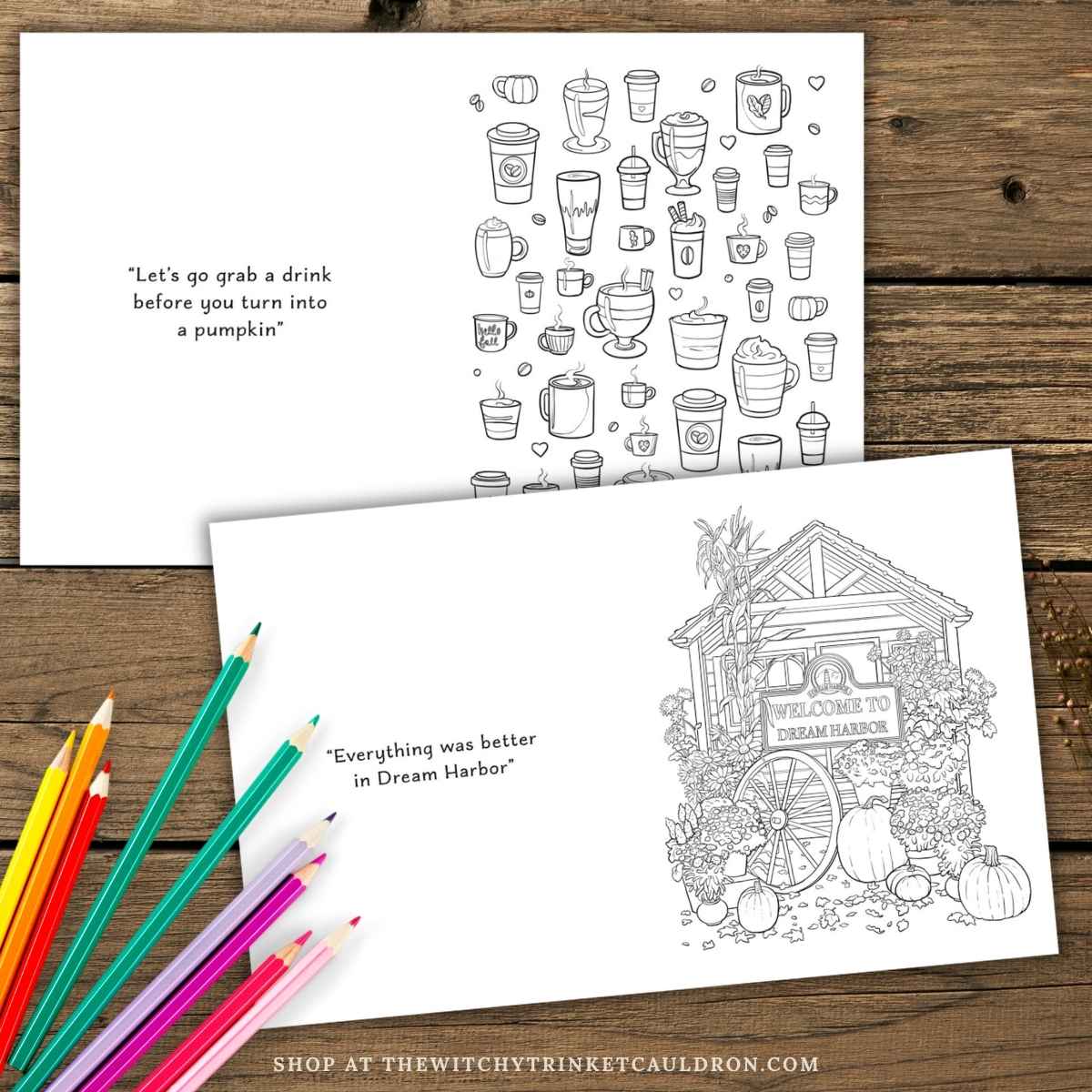 The Pumpkin Spice Cafe Coloring Book—Cosy Autumn Colouring - Image 2