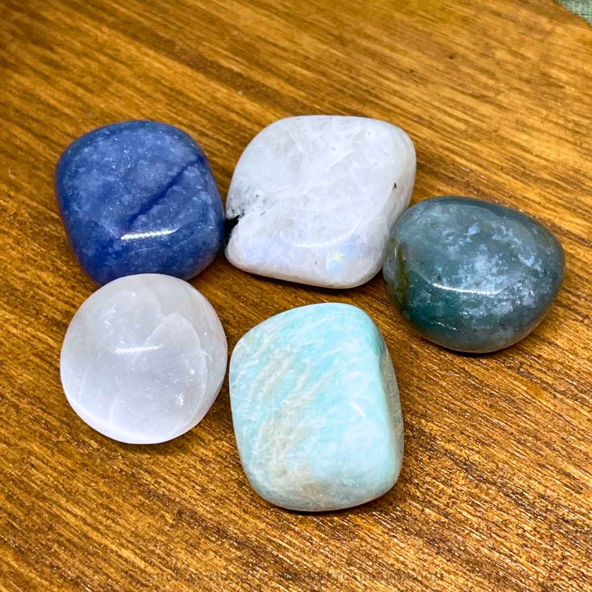Water Element Crystals—5 Tumbles for Intuition & Balance - Image 2