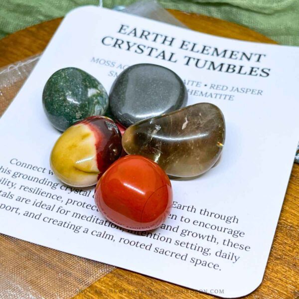 Earth Element Crystals—5 Tumbles for Grounding & Stability