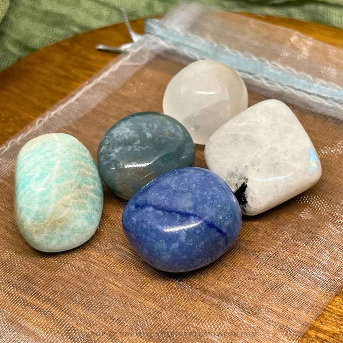 Water Element Crystals—5 Tumbles for Intuition & Balance - Image 3