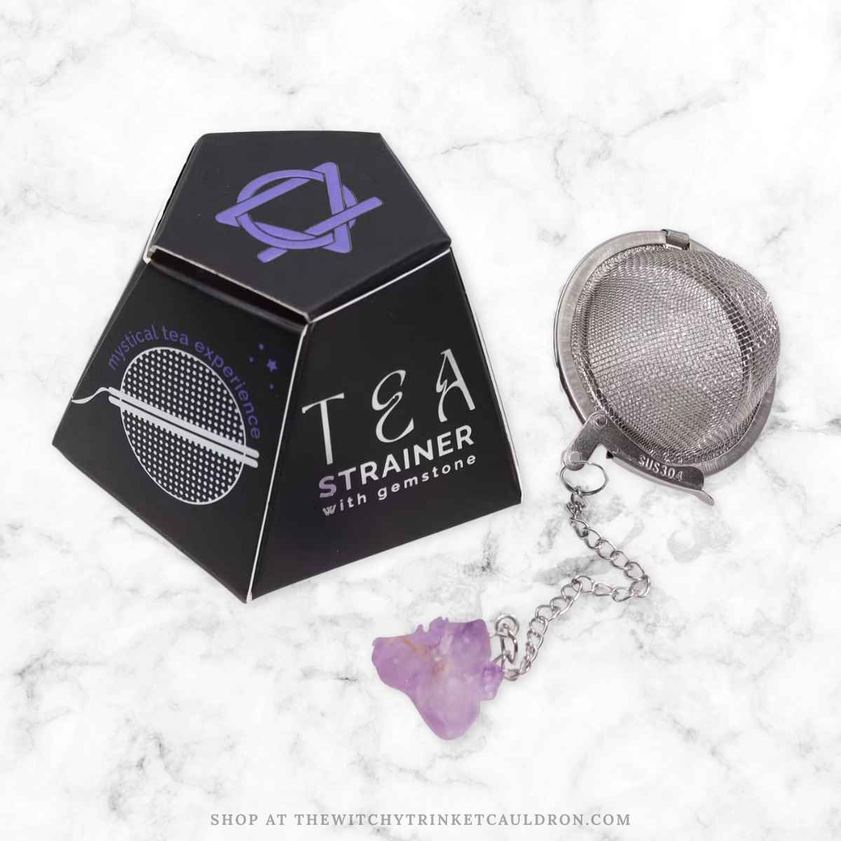 Amethyst Crystal Tea Strainer