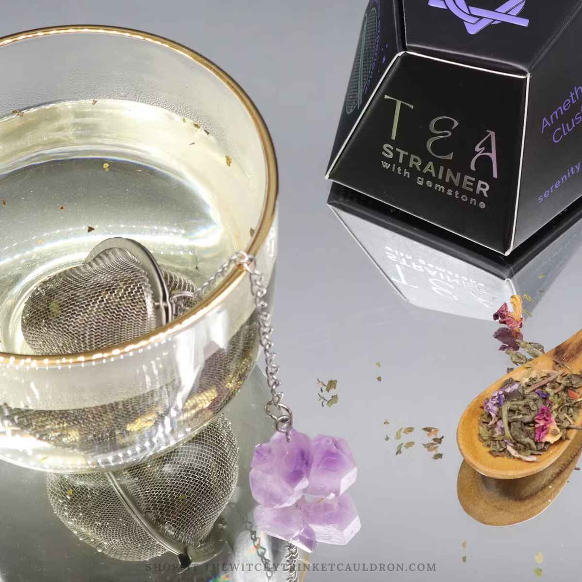 Amethyst Crystal Tea Strainer - Image 3