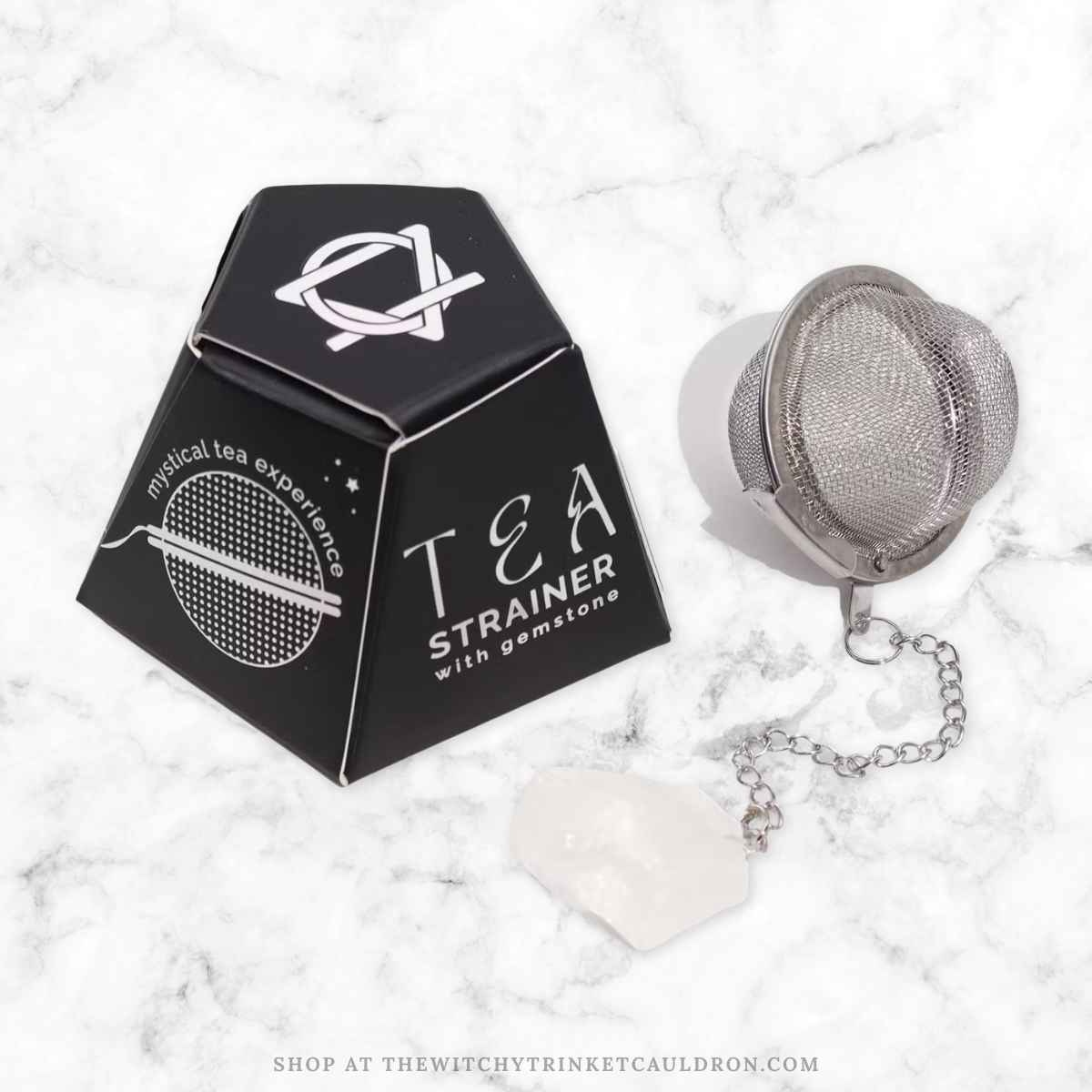Clear Quartz Crystal Tea Strainer