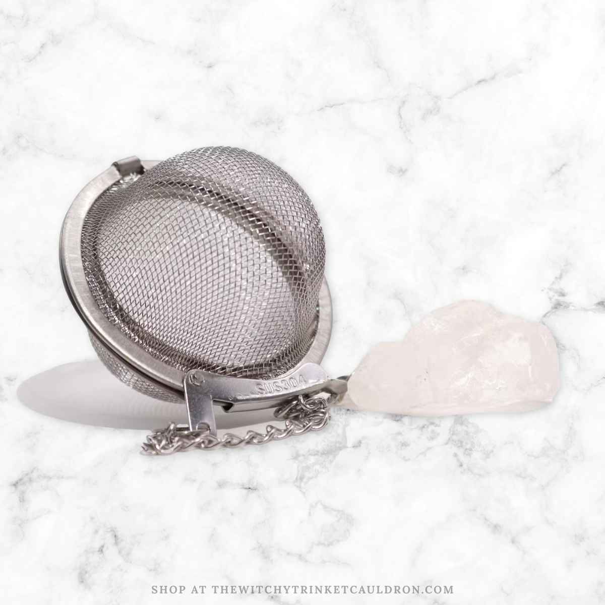 Clear Quartz Crystal Tea Strainer - Image 2