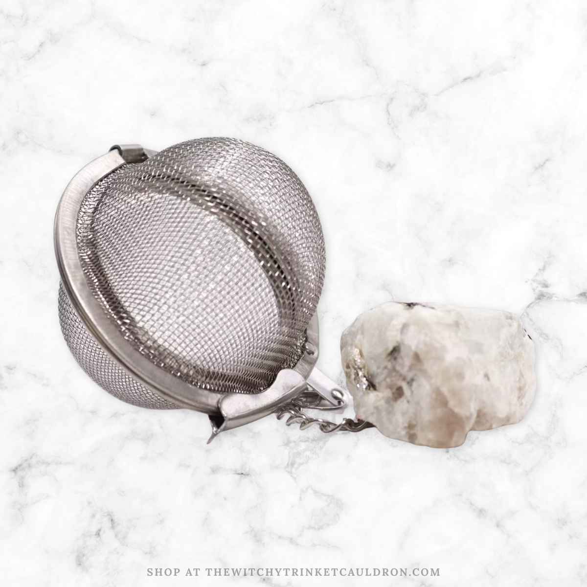 Rainbow Moonstone Crystal Tea Strainer - Image 2