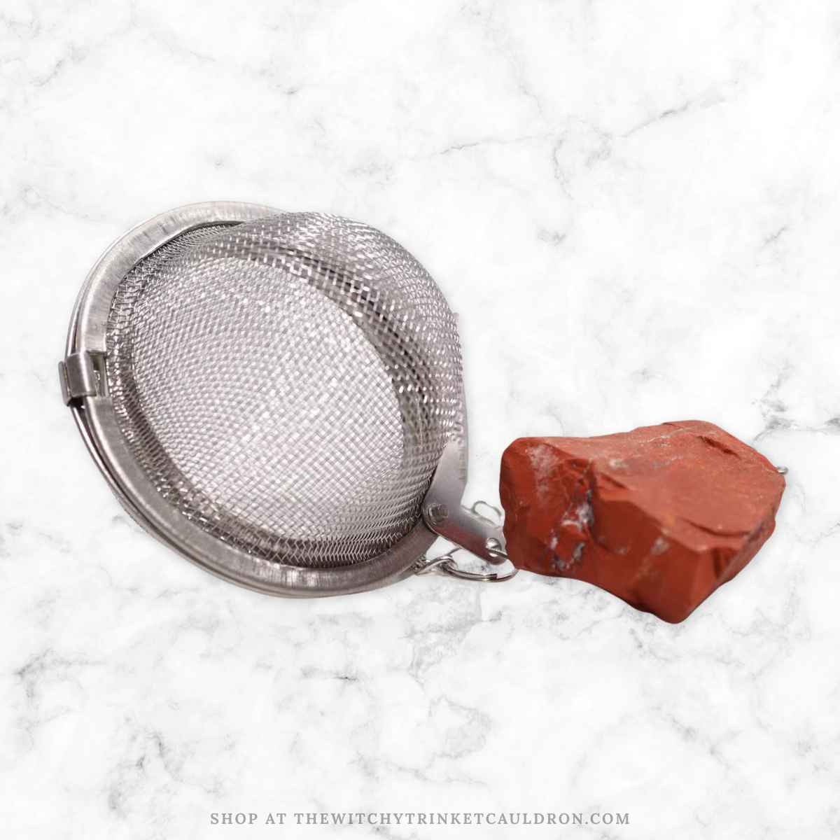 Red Jasper Crystal Tea Strainer - Image 2