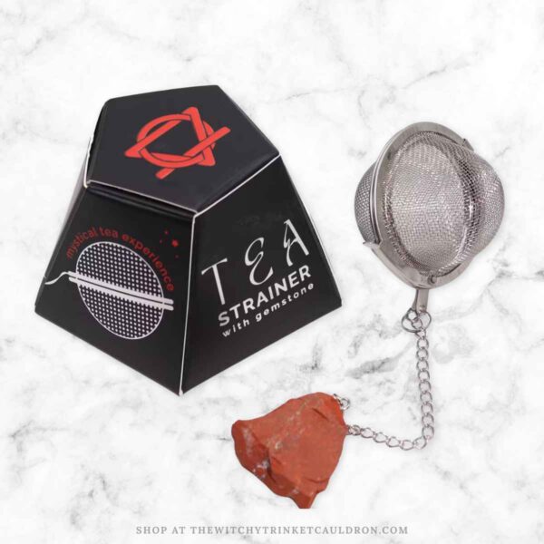 Red Jasper Crystal Tea Strainer