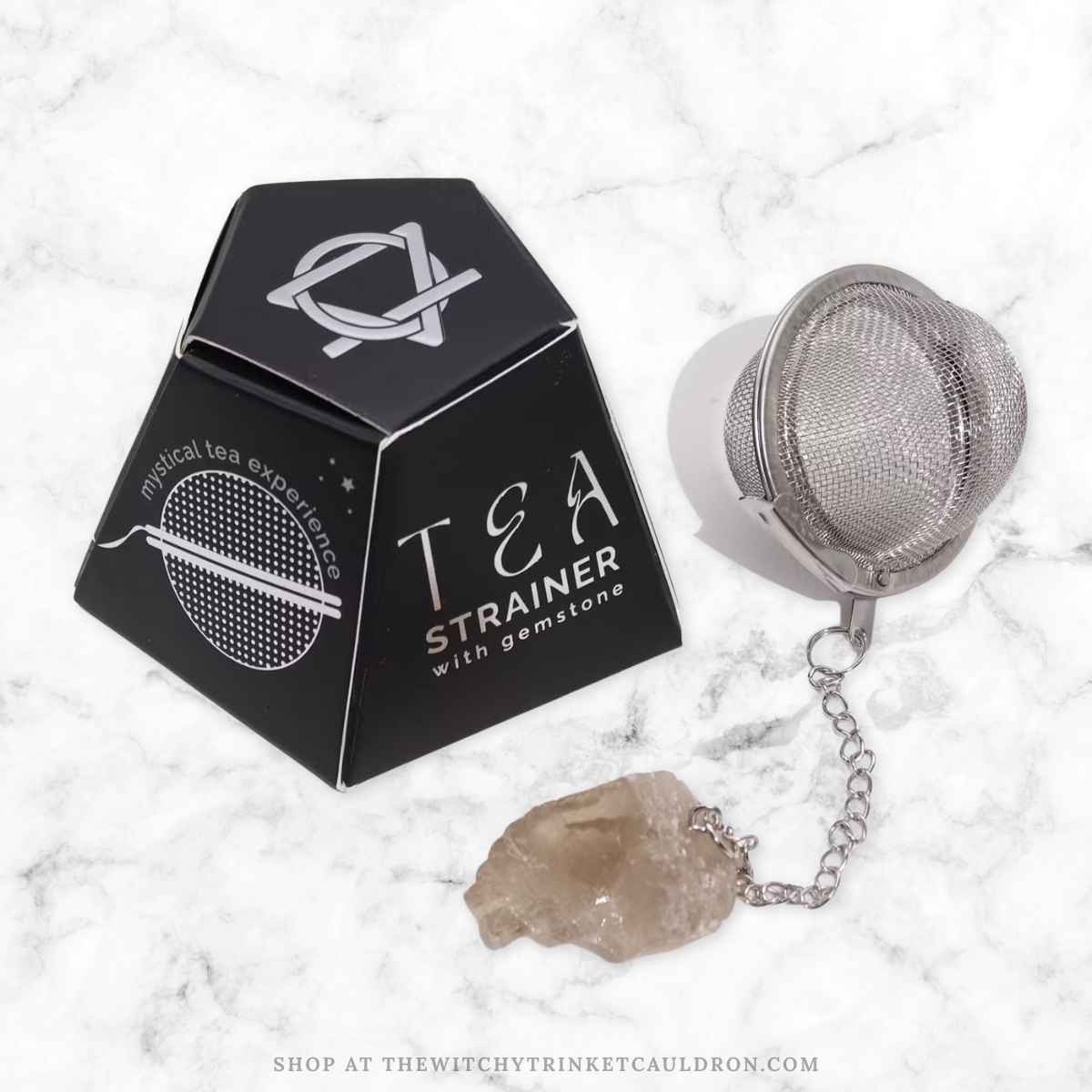 Smoky Quartz Crystal Tea Strainer