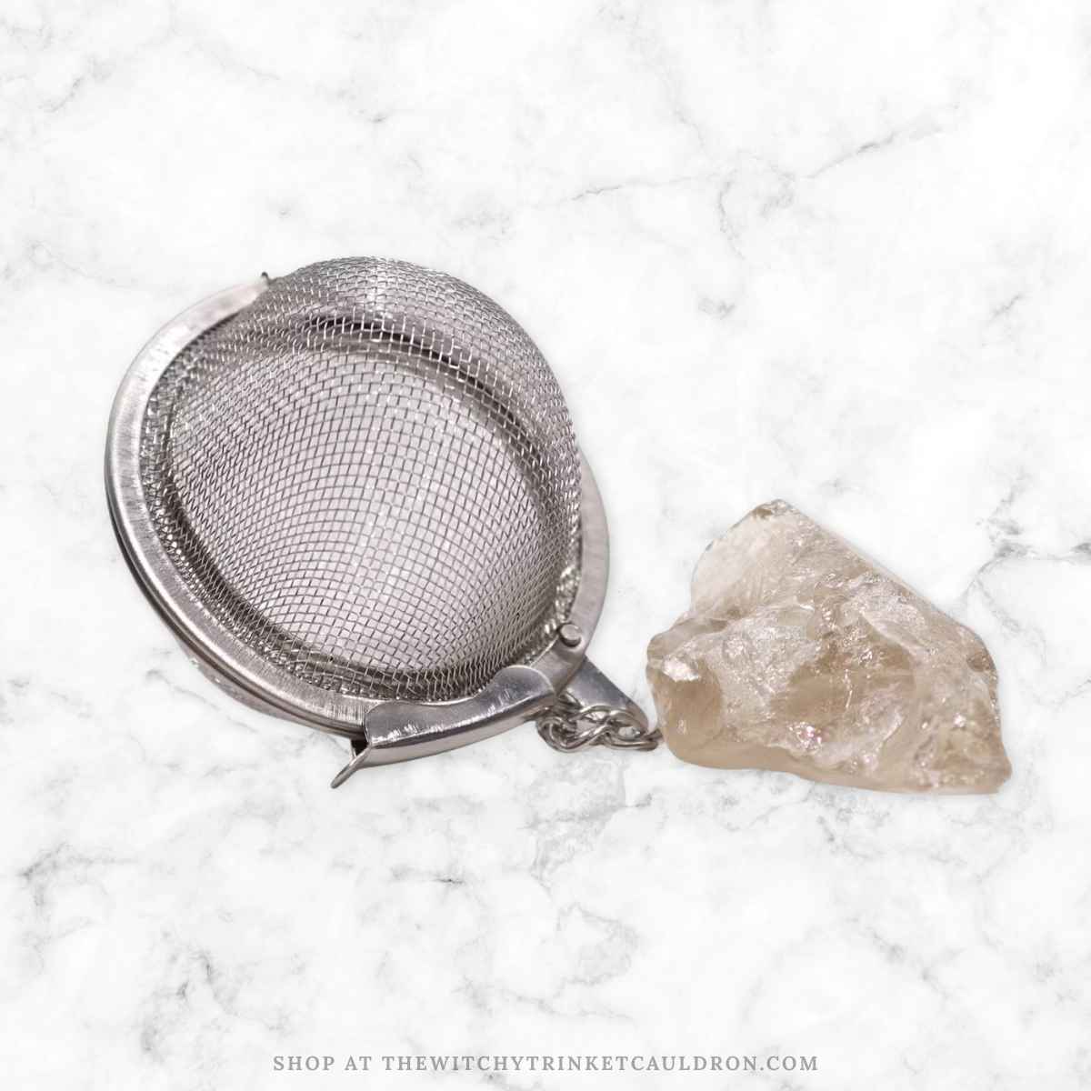 Smoky Quartz Crystal Tea Strainer - Image 2
